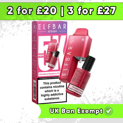 Elf Bar AF5000 - Strawberry Raspberry Cherry Ice