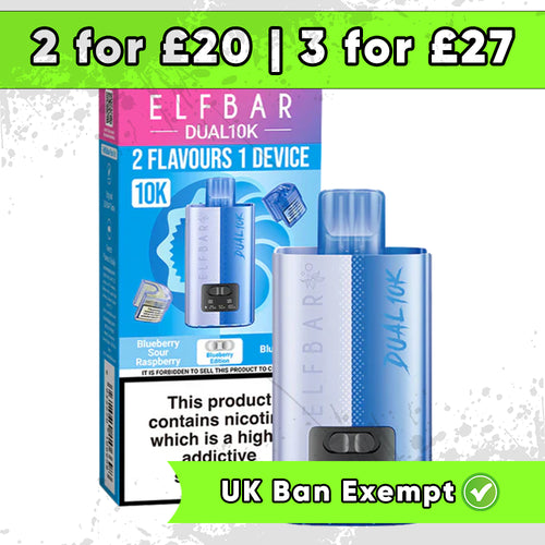 Elfbar Dual 10k Vape Kit - Blueberry Edition