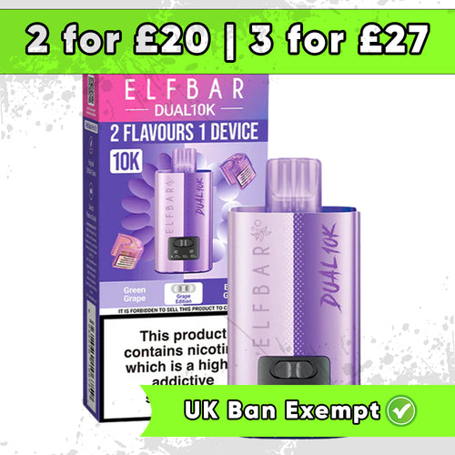 Elfbar Dual 10k Vape Kit - Grape Edition