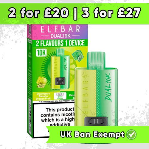 Elfbar Dual 10k Vape Kit - Green Edition