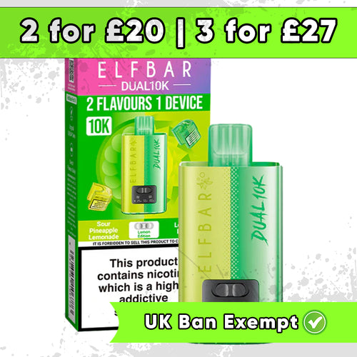 Elfbar Dual 10k Vape Kit - Lemon Edition