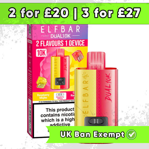Elfbar Dual 10k Vape Kit - Raspberry Edition