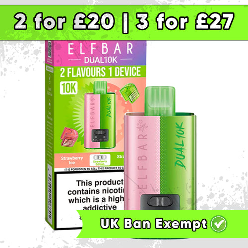 Elfbar Dual 10k Vape Kit - Strawberry Edition