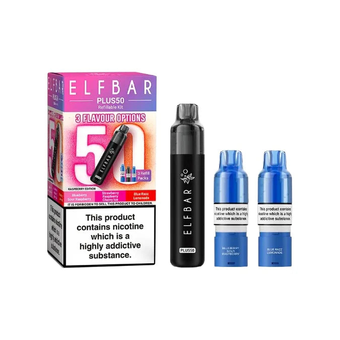 Elf Bar Plus50 Prefilled 50K Pod Vape Kit Raspberry Edition