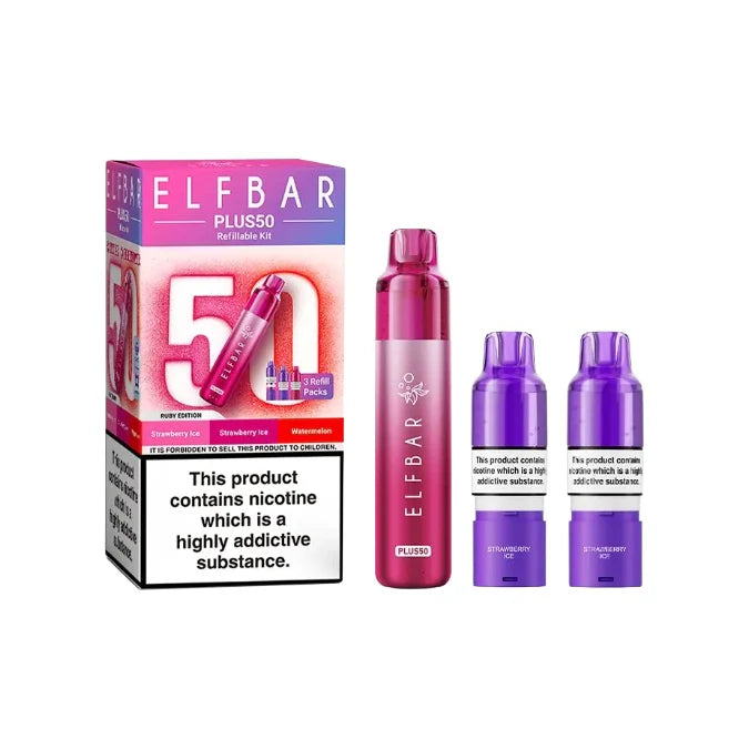 Elf Bar Plus50 Prefilled 50K Pod Vape Kit Ruby Edition