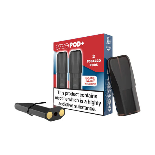 Ezee POD+ Tobacco 12mg Prefilled Pods 2ml 1200 Puffs - 2 Pack
