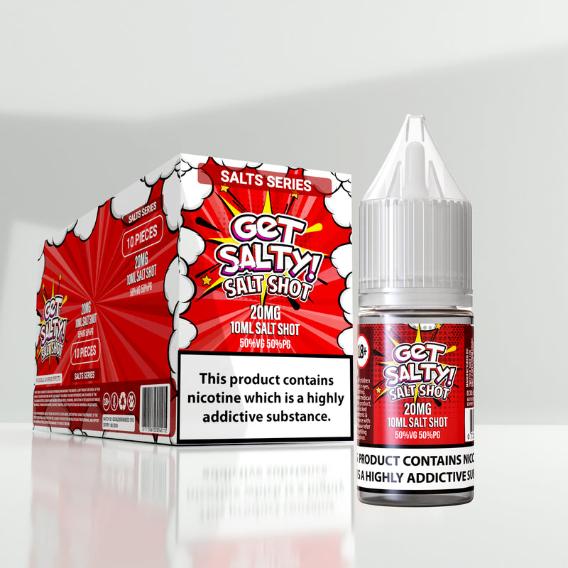 Get Salty 18mg Nicotine Salt Shots 50VG/50PG