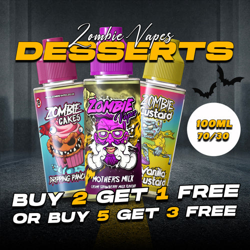Zombie Desserts 100ml Shortfill E-Liquid (70/30 VG/PG)