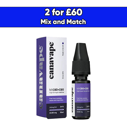Canavape 2400mg 24% Broad Spectrum CBD & CBG  Shot 10ml
