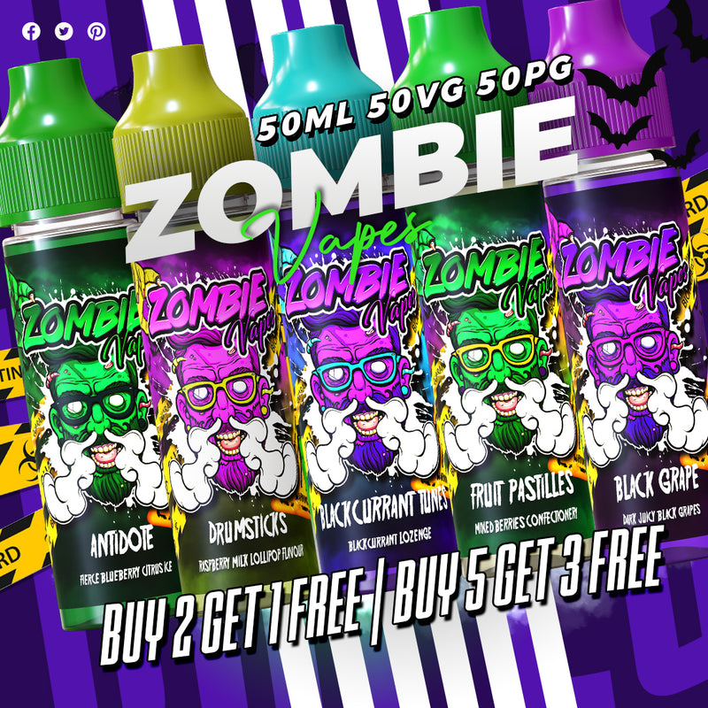 Zombie Vapes 50ml Shortfill E-Liquid (50VG/50PG)