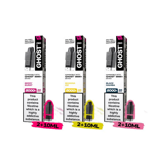 Ghost Pro 8000+ 20mg Prefilled Pods  Vapes Bars