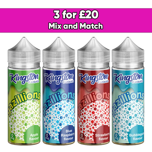 Kingston Gazillions 120ml Shortfill 0mg (70VG/30PG)