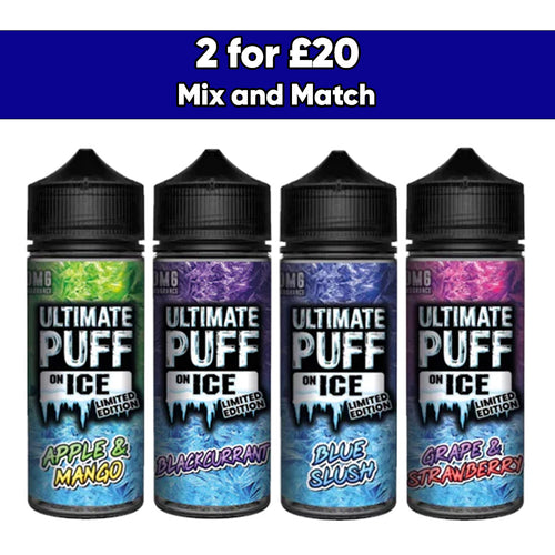 Ultimate Puff On Ice 100ml Shortfill E Liquid 70/30