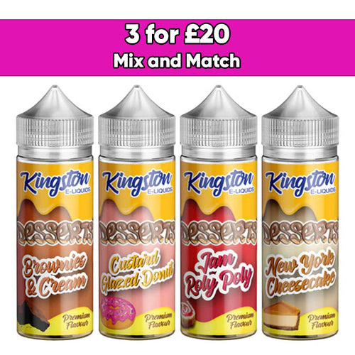 Kingston Desserts 120ml Shortfill 0mg (70VG/30PG)