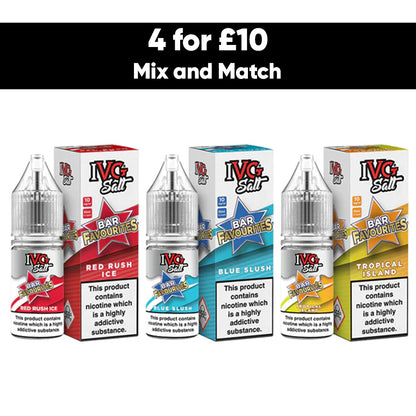IVG Bar Favourites 10ml 10mg Nic Salts (50VG/50PG)
