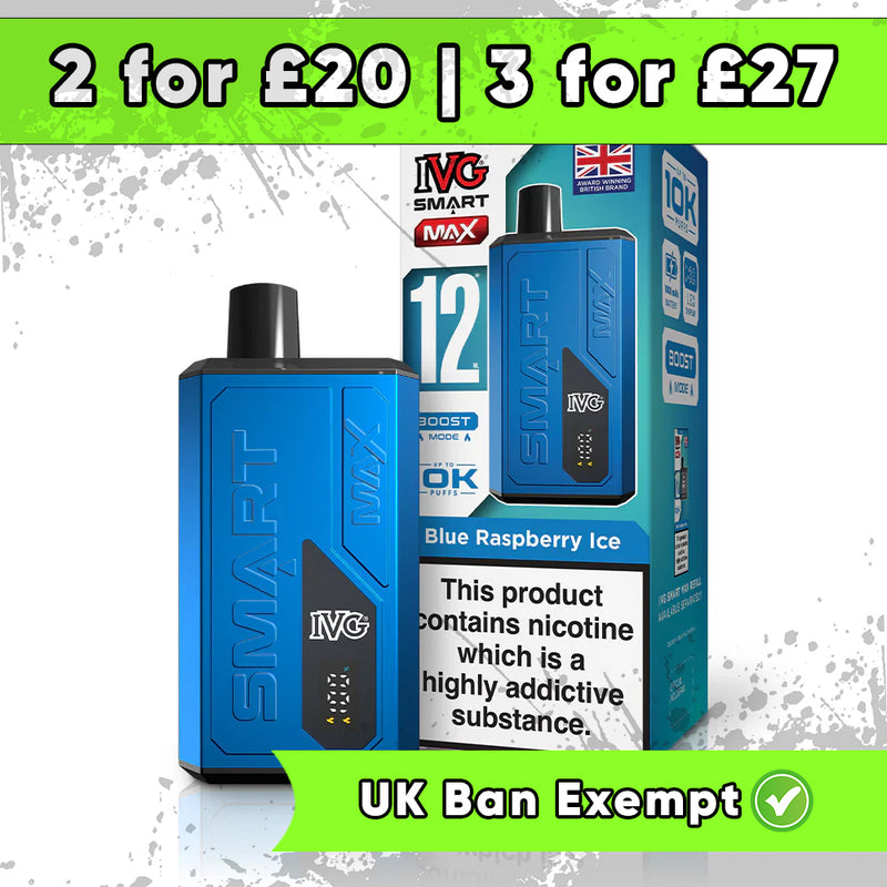 IVG Smart Max 10k Blue Raspberry Ice Starter Kit