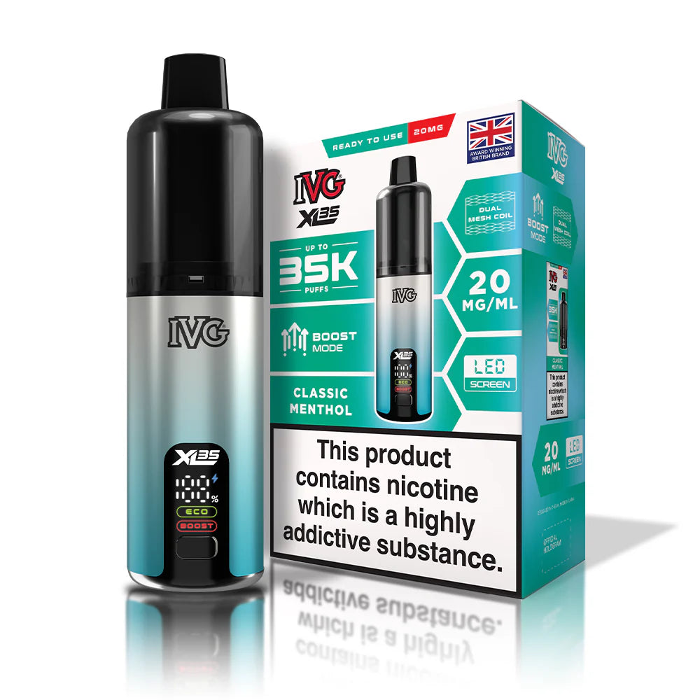 IVG XL 35K 20mg Prefilled Pod Vape Kit 35000 Puffs Classic Menthol