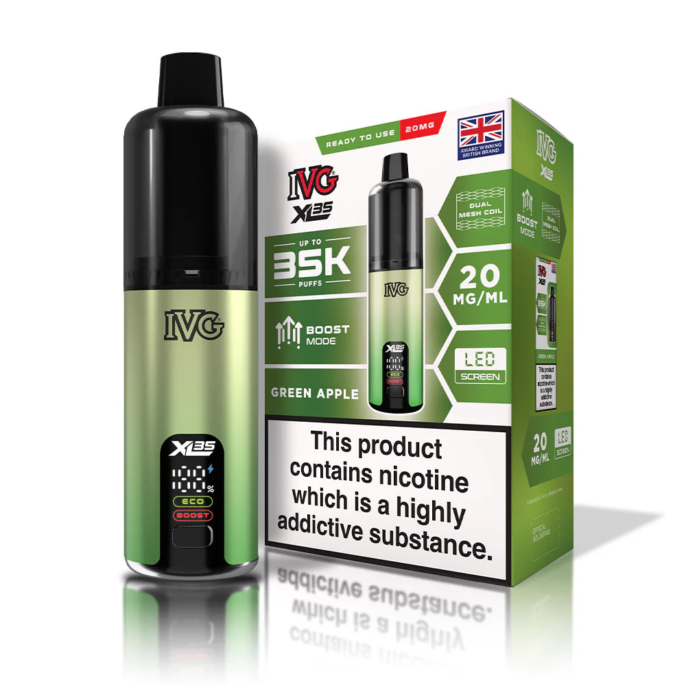 IVG XL 35K 20mg Prefilled Pod Vape Kit 35000 Puffs Green Apple