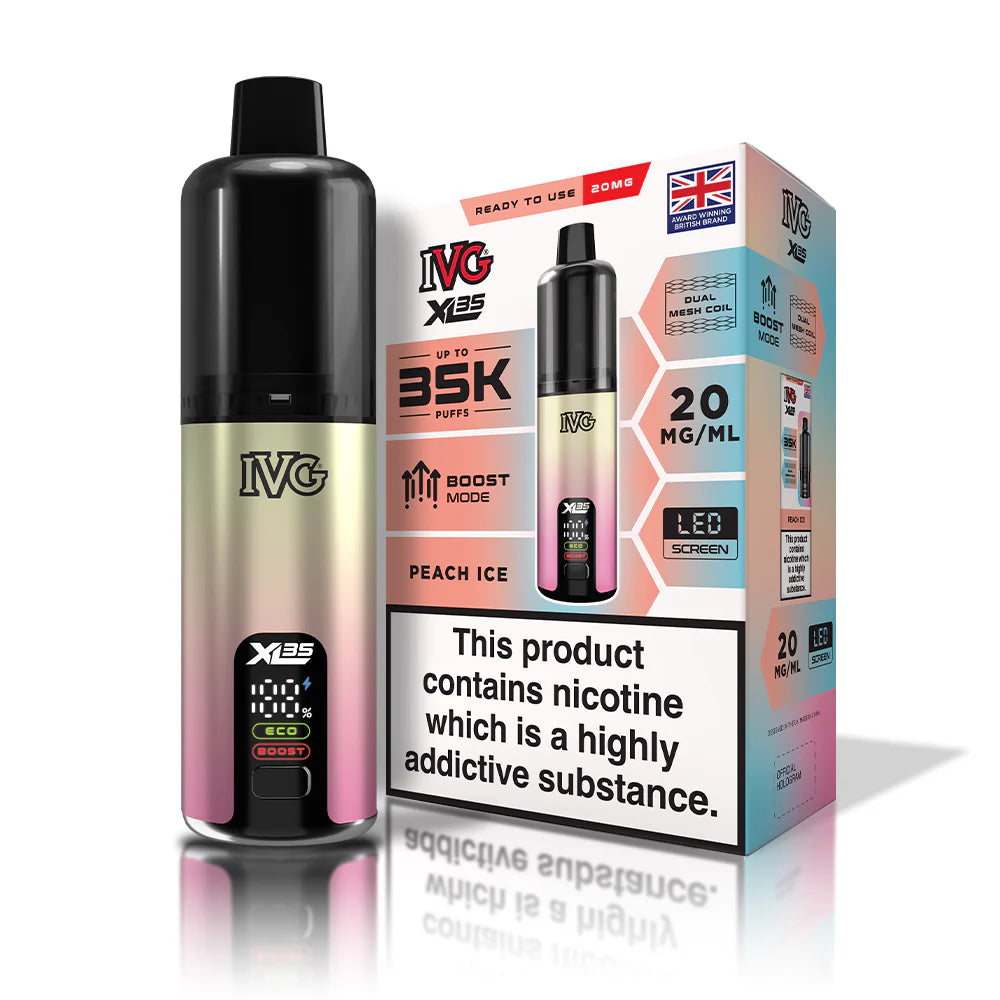 IVG XL 35K 20mg Prefilled Pod Vape Kit 35000 Puffs Peach Ice