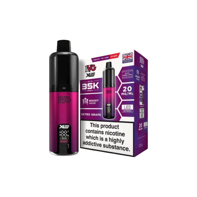 IVG XL 35K 20mg Prefilled Pod Vape Kit 35K Retro Grape