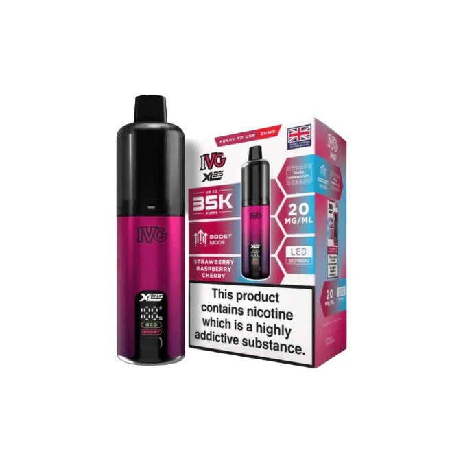 IVG XL 35K 20mg Prefilled Pod Vape Kit 35K Strawberry Raspberry Cherry