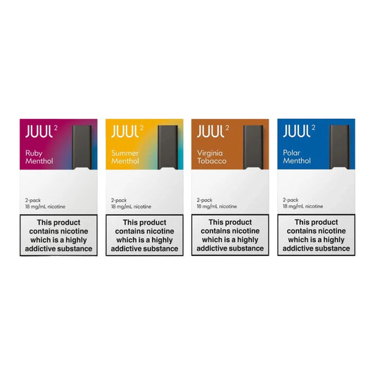 JUUL 2 18mg Prefilled Vape Pods 400 Puffs - 2 Pack