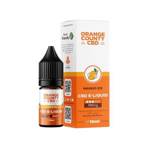 Mango Ice Orange County CBD 300mg Broad Spectrum CBD E-liquid 10ml (50VG/50PG)