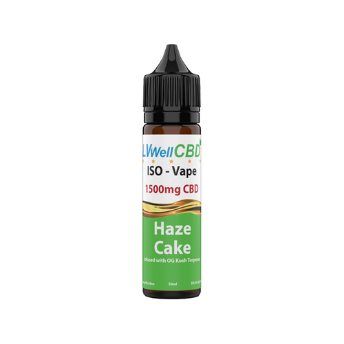 Haze Cake LVWell CBD Iso-Vape 1500mg CBD E-liquid 50ml (50VG/50PG)