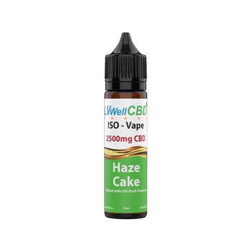 Haze Cake LVWell CBD Iso-Vape 2500mg CBD E-liquid 50ml (50VG/50PG)