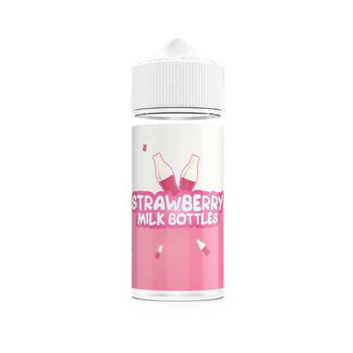 Default Title Milk Bottles - Strawberry 100ml Shortfill 0mg (70VG/30PG)