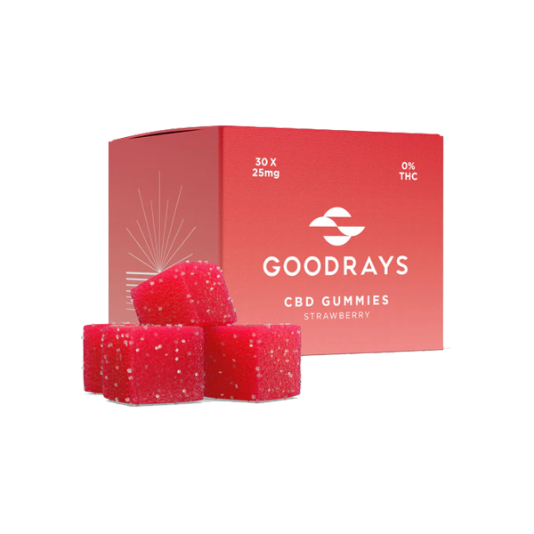 Goodrays 750mg CBD Gummies - 30 Pieces.
