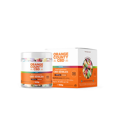 Default Title Orange County 1200mg CBD Gummy Worms - Small Pack