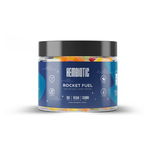 Hembiotic 500mg Functional CBD Gummy Bears - 100g