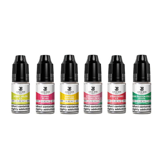 Juice Bar Salts 10ml 20mg Nic Salts - Pack Of 5 (50VG/50PG)