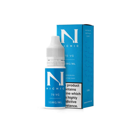 Nic Nic Flavourless 15mg Nicotine Shot 10ml 70VG