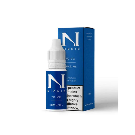 Nic Nic Flavourless 18mg Nicotine Shot 10ml 70VG