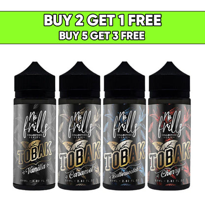 No Frills Collection Tobak 80ml Shortfill 0mg (80VG/20PG)
