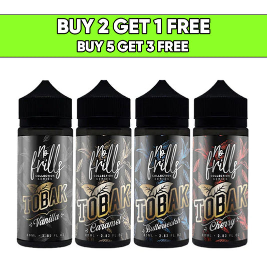 No Frills Collection Tobak 80ml Shortfill 0mg (80VG/20PG)