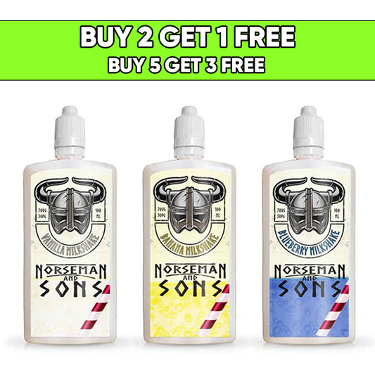 Norsemen 100ml Flask Milkshakes 0mg (70VG/30PG)