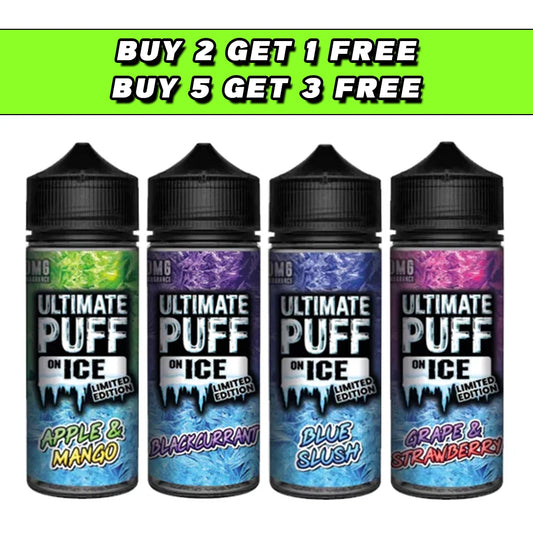 Ultimate Puff On Ice 0mg 100ml Shortfill (70VG/30PG)