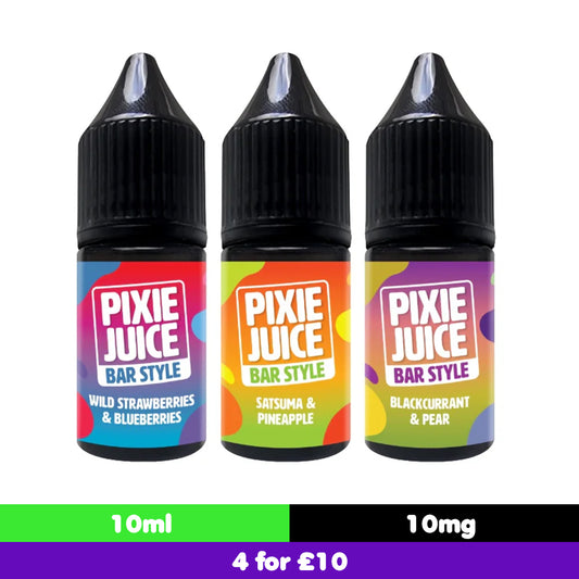 Pixie Juice Bar Style 10mg Nic Salt 10ml (50VG/50PG)
