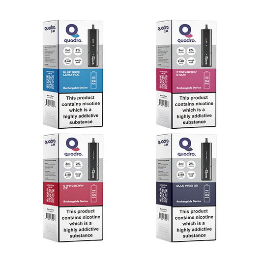 Quadro 2.4K 20mg Pod Vape Kit – Black Series 2400 Puffs
