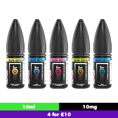 Riot Squad Black Edition V2 10mg Nic Salts 10ml (50VG/50PG)