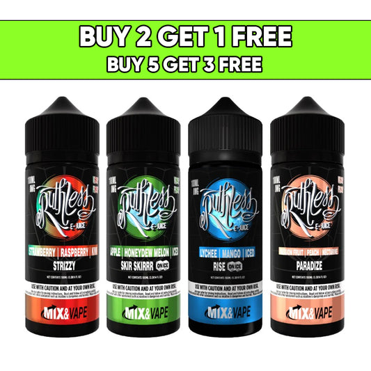 Ruthless 100ml 0mg Shortfill (70VG/30PG)