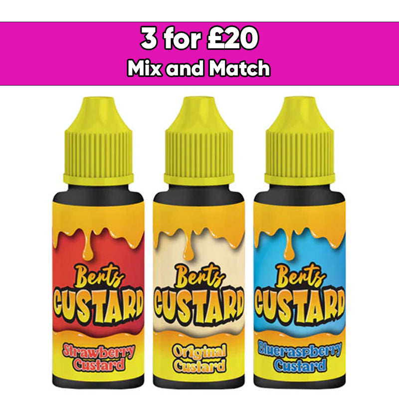 Kingston Berts Custard 120ml Shortfill 0mg (70VG/30PG)