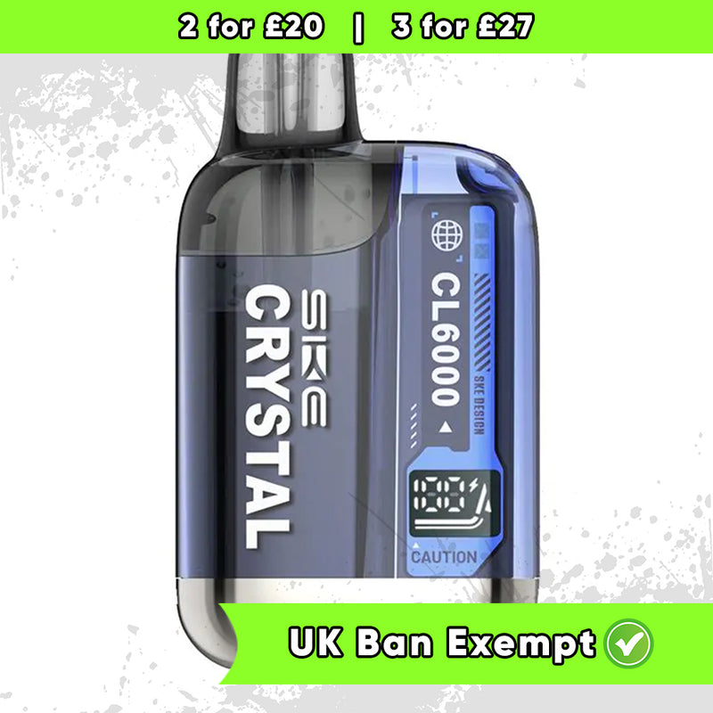SKE Crystal 6000 Puffs Prefilled Pod Kit – Blueberry Sour Raspberry