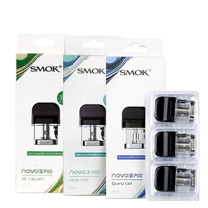 Smok Novo 2 Replacement Pods - MTL/Mesh/Quartz