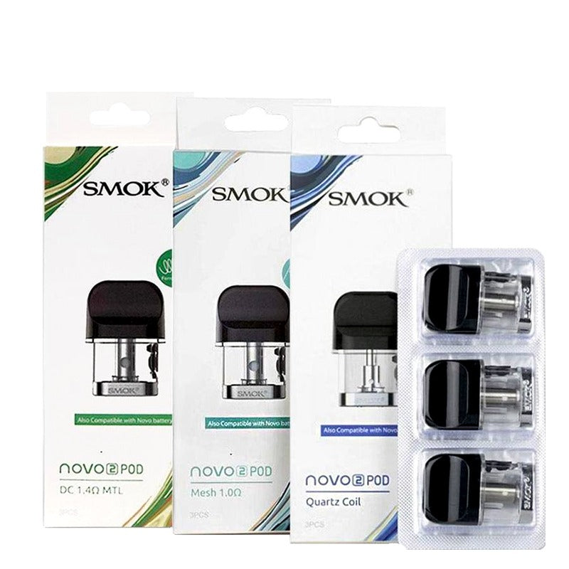 Smok Novo 2 Replacement Pods - MTL/Mesh/Quartz