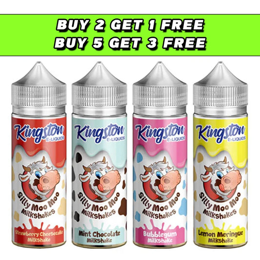 Kingston Silly Moo Moo Milkshakes 120ml Shortfill 0mg (70VG/30PG)