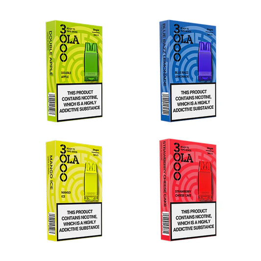 SMPO Ola 3000 20mg Prefilled Pods – 3 Pack 1800 Puffs